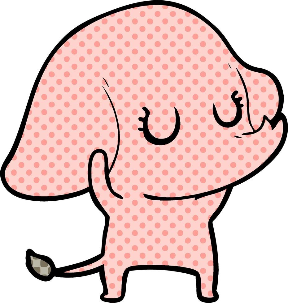 éléphant de dessin animé mignon vecteur