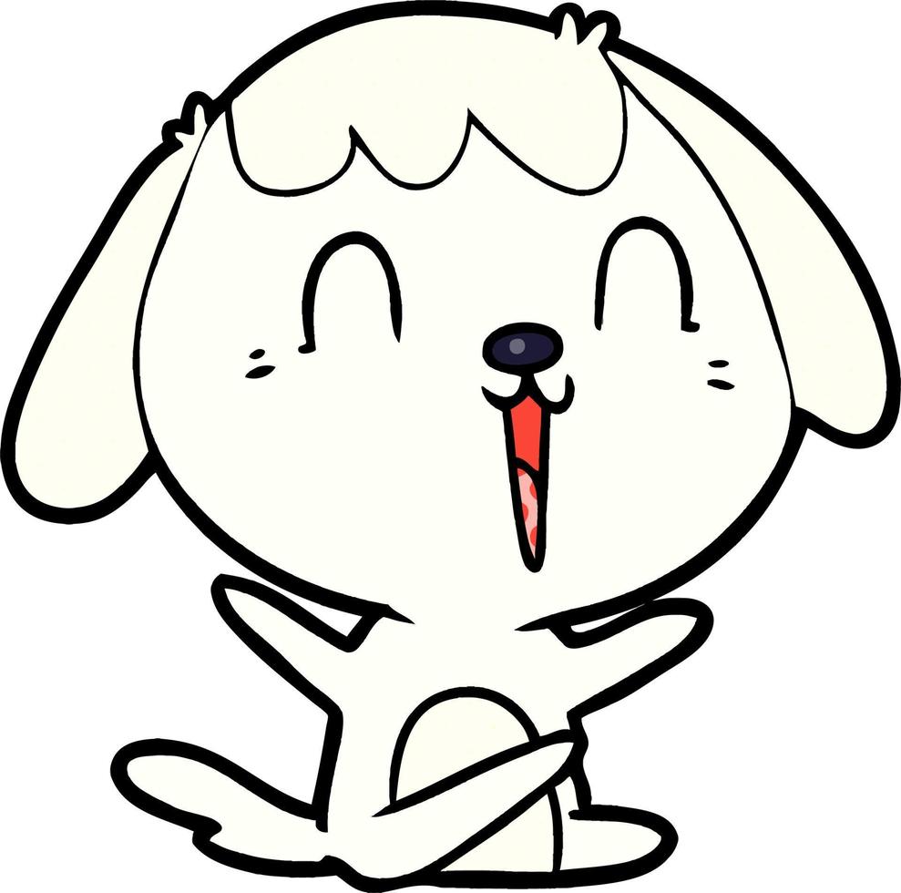 chien de dessin animé mignon qui pleure vecteur