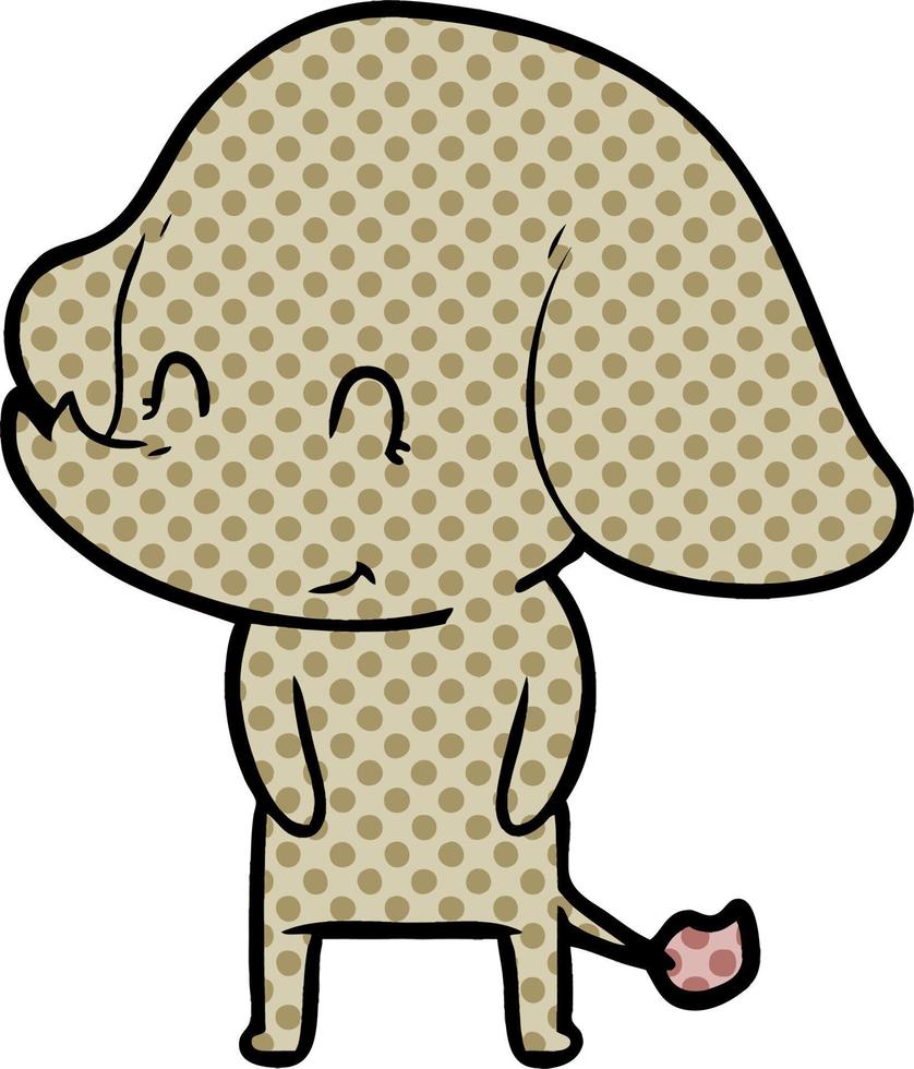 éléphant de dessin animé mignon vecteur