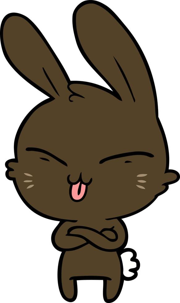 lapin de dessin animé mignon vecteur