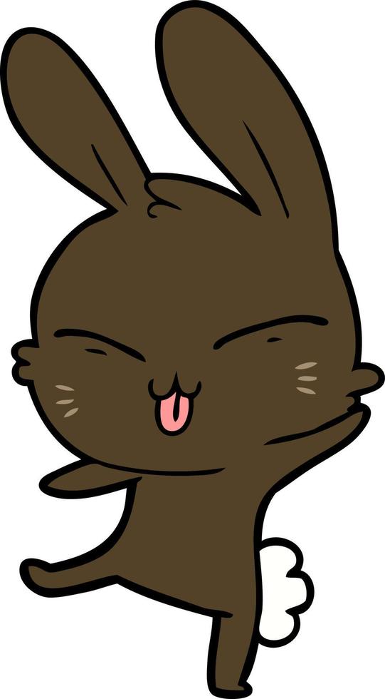 lapin de dessin animé mignon vecteur