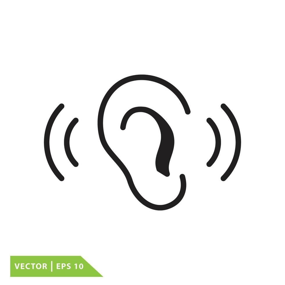 modèle de conception de logo vectoriel icône oreille