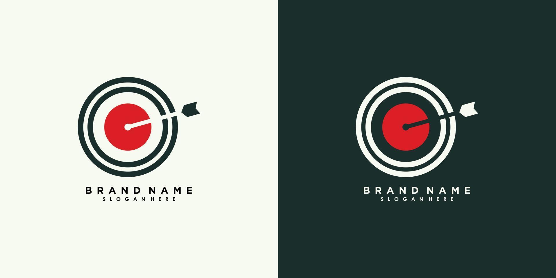 vecteur de conception de logo flèche avec concept unique créatif