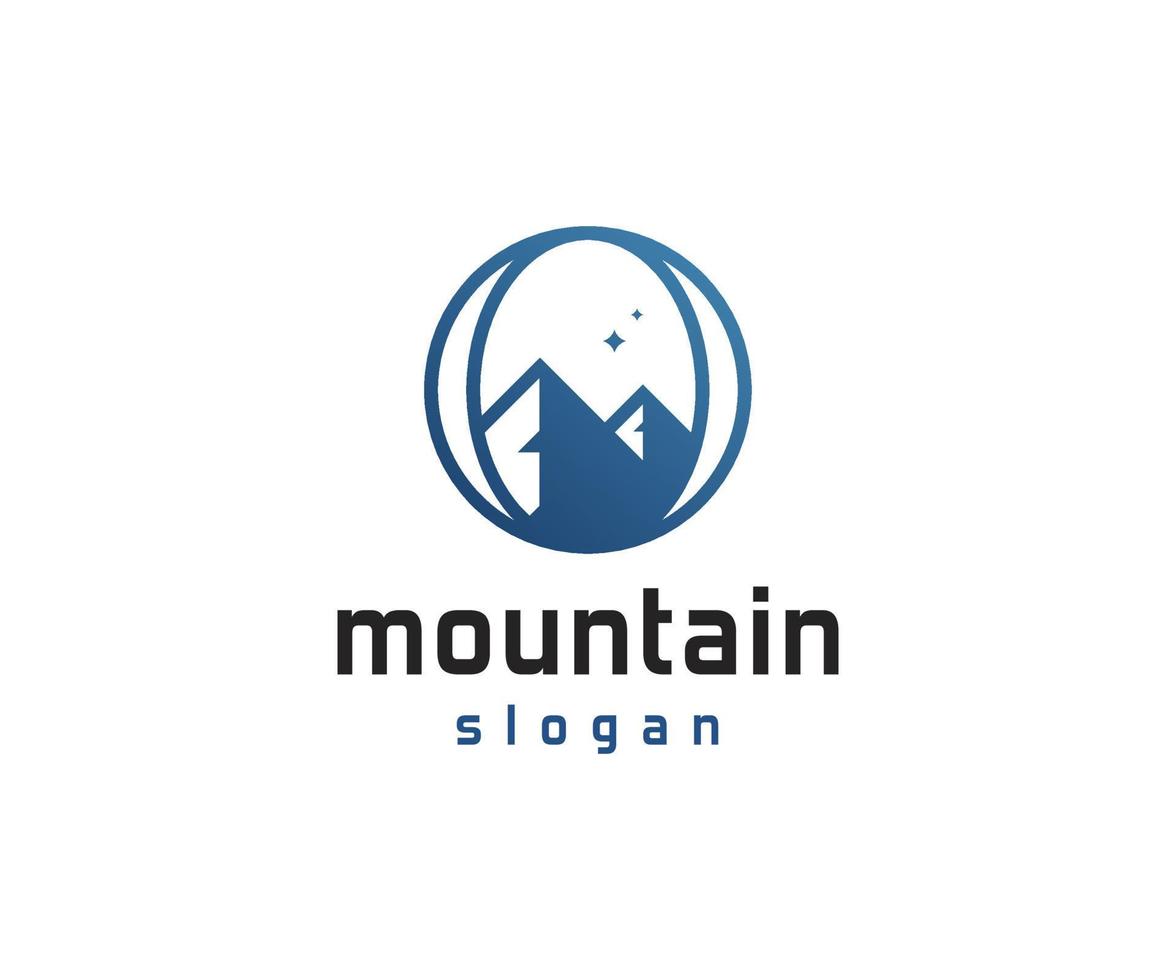 lettre o montagnes logo vecteur