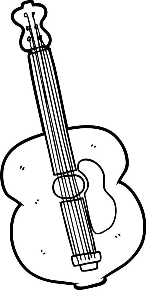 guitare de dessin au trait de dessin animé vecteur