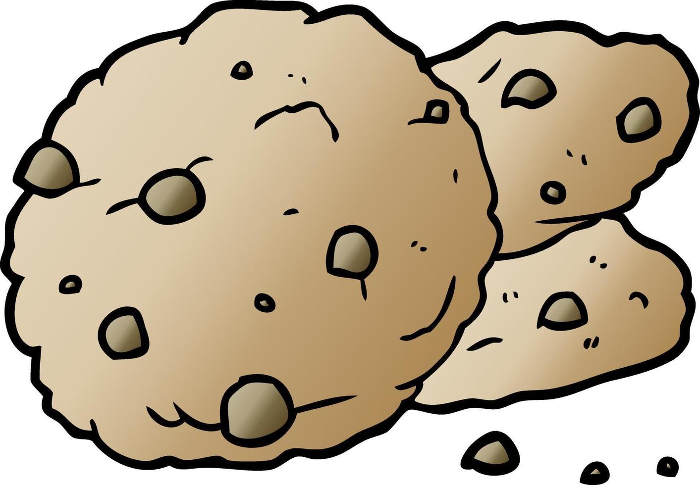 biscuits de griffonnage de dessin animé vecteur