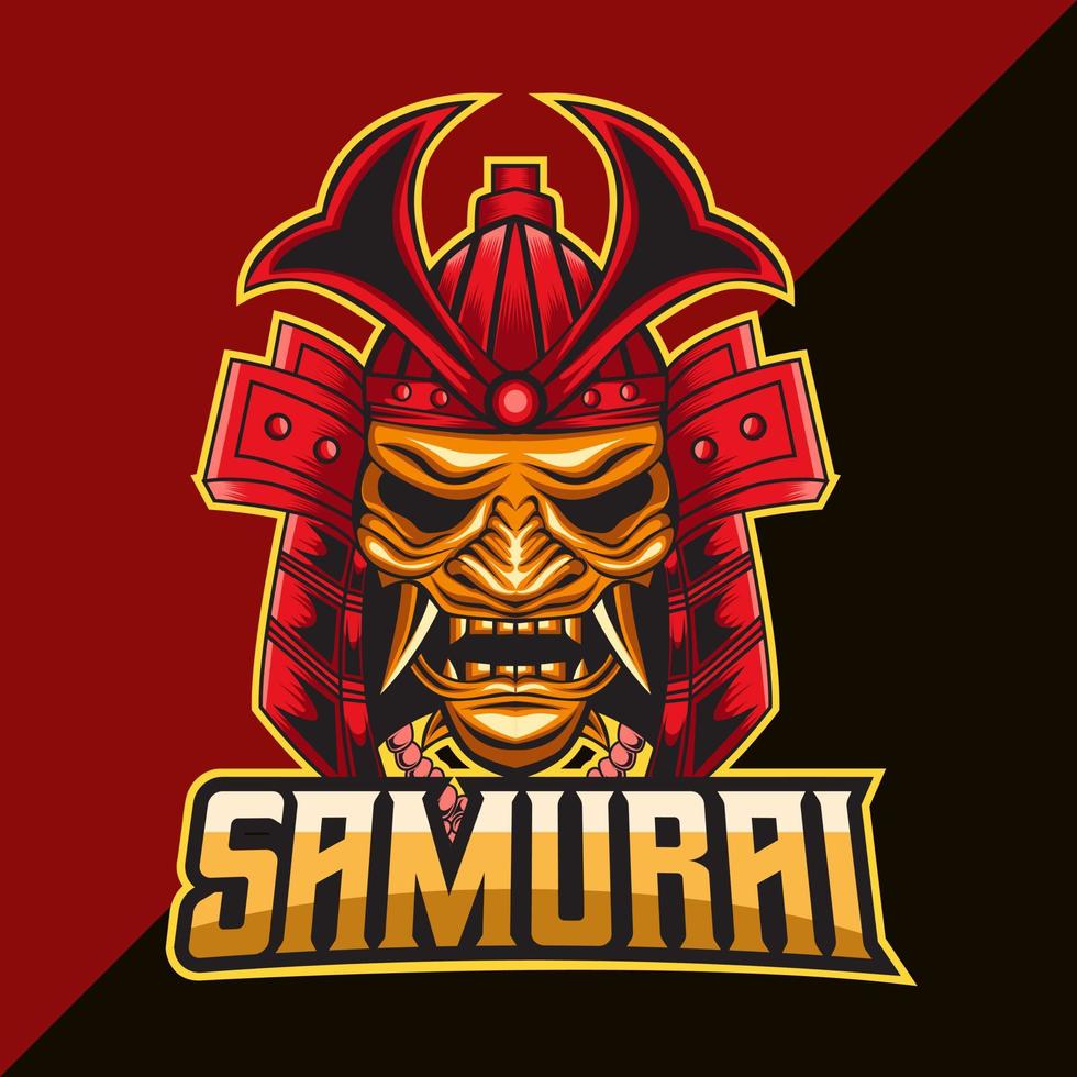 logo samouraï esport pour votre équipe esport vecteur