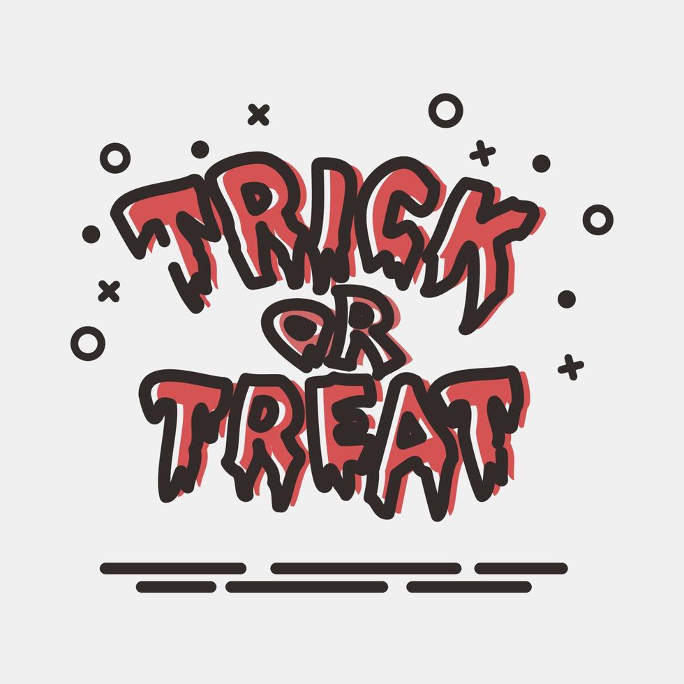 icône trick or treat.icon dans le style mbe. convient aux impressions, affiches, dépliants, décoration de fête, carte de voeux, etc. vecteur