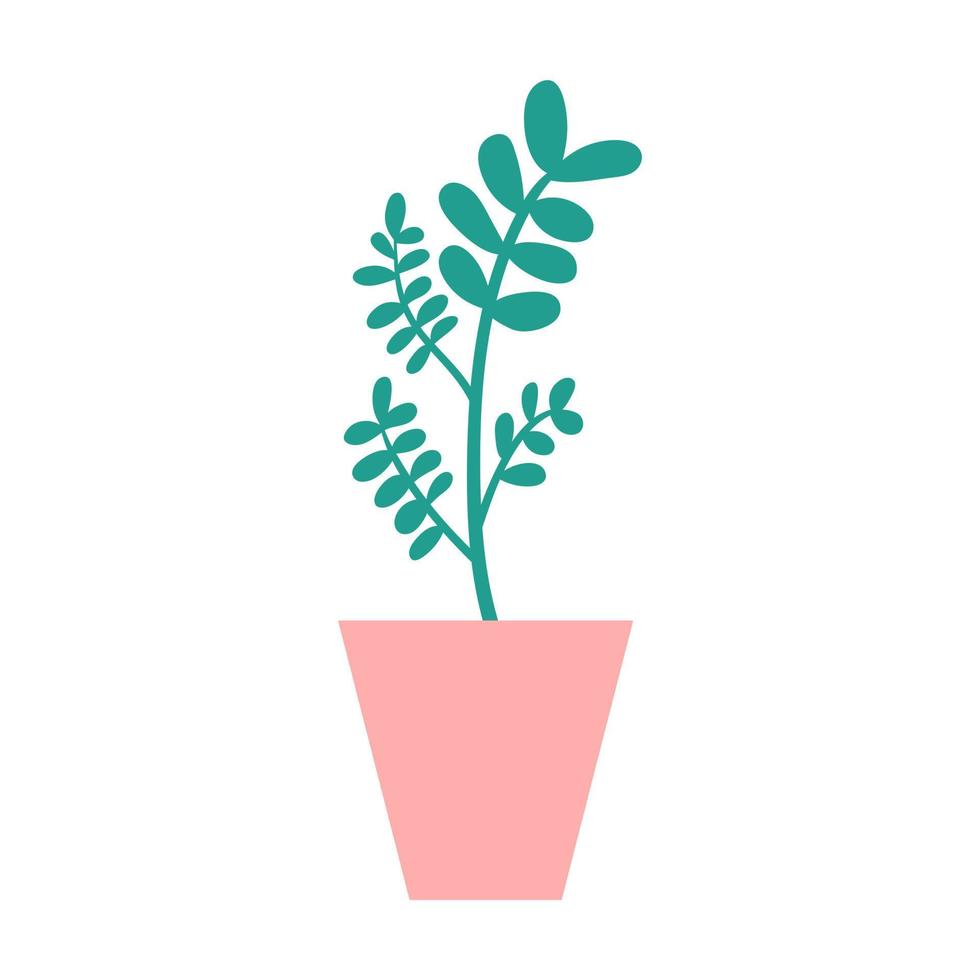 plante d'intérieur en illustration vectorielle de pot en céramique vecteur