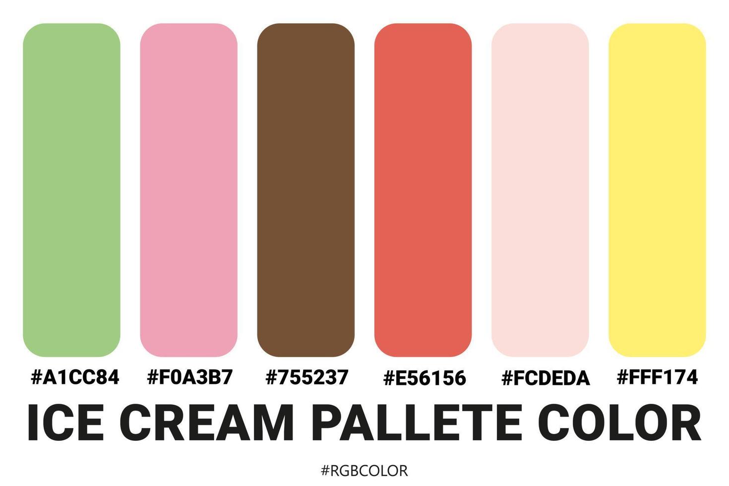 une collection de palettes de couleurs précises avec des codes, parfaites pour être utilisées par les illustrateurs vecteur