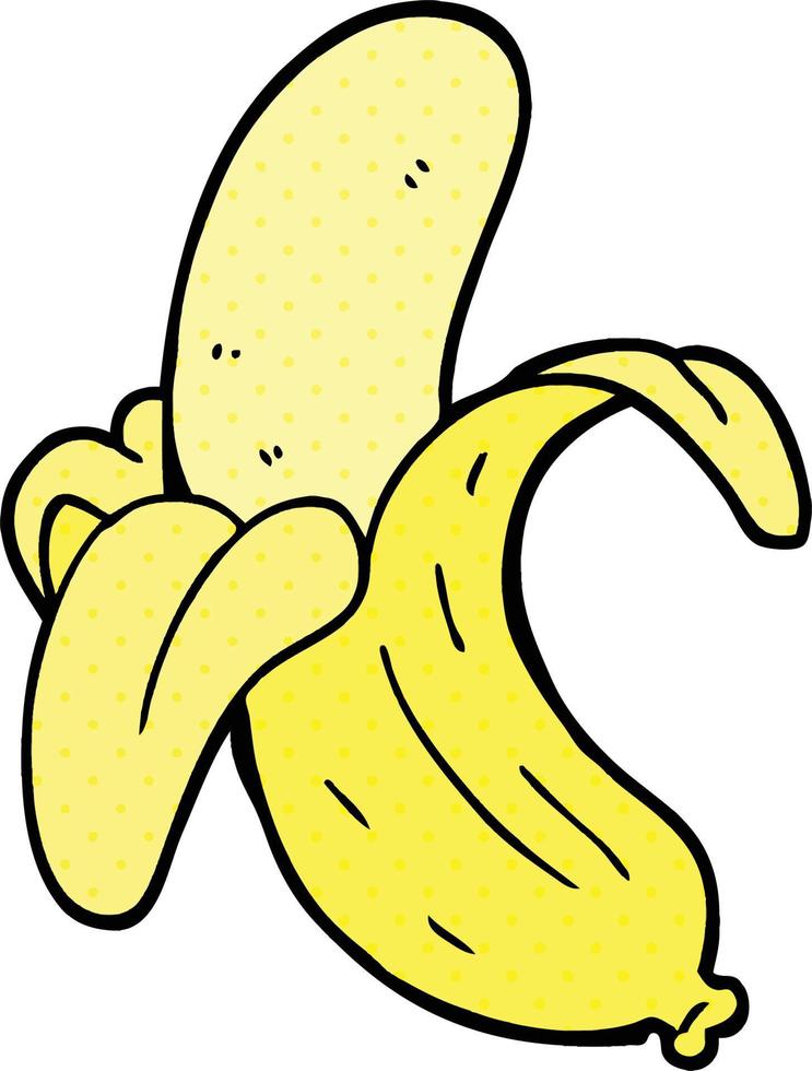 banane de dessin animé de style bande dessinée vecteur