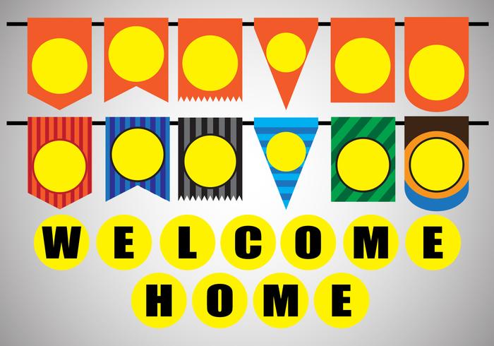 Vector Stock Décoration de Welcome Home Party