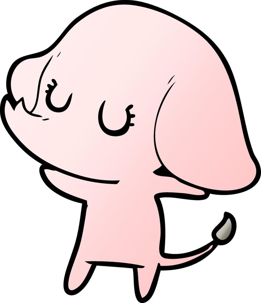 éléphant de dessin animé mignon vecteur