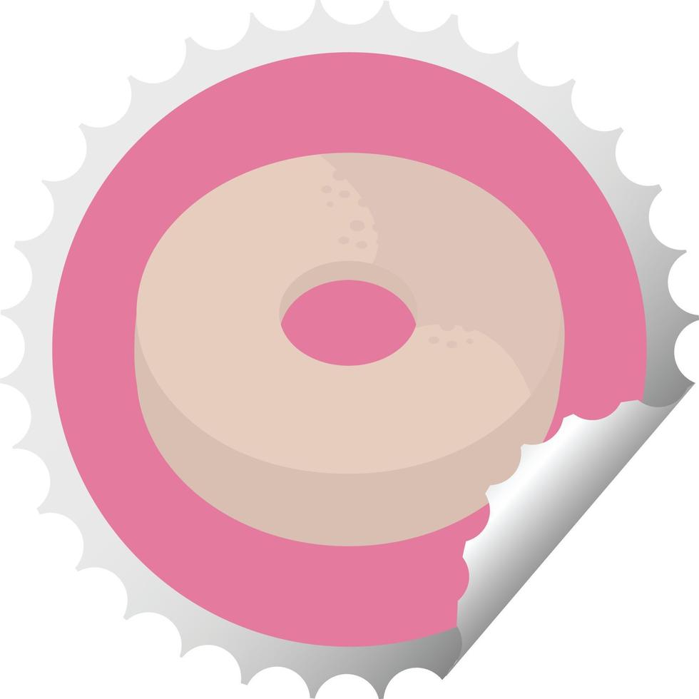 donut graphique illustration vectorielle timbre autocollant rond vecteur