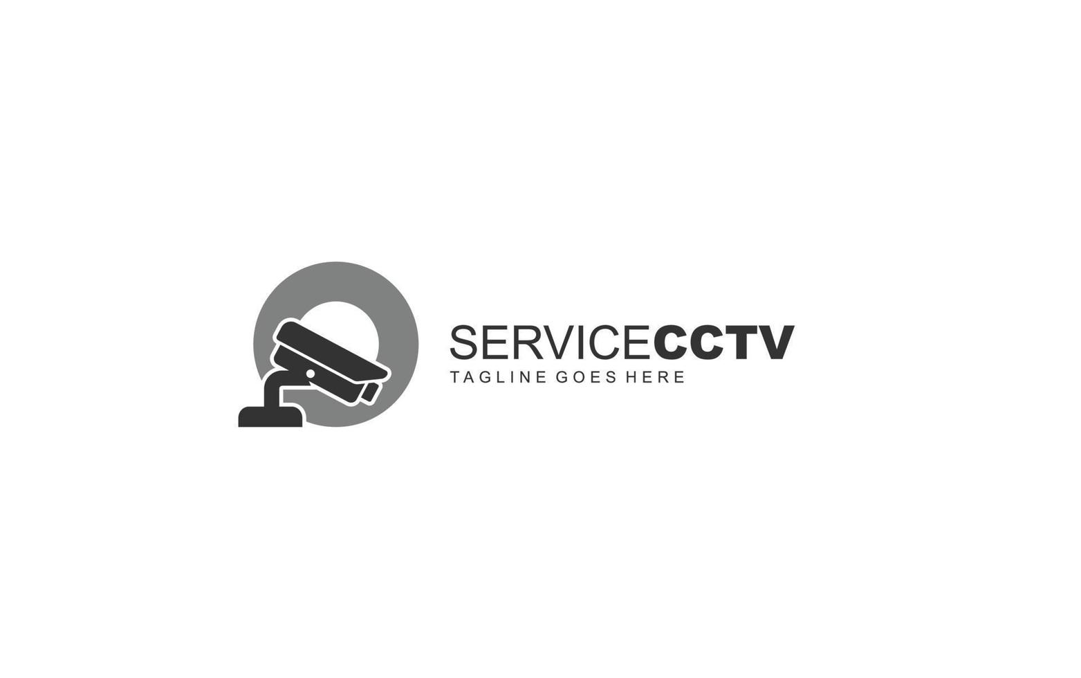 o logo cctv pour l'identité. illustration vectorielle de modèle de sécurité pour votre marque. vecteur