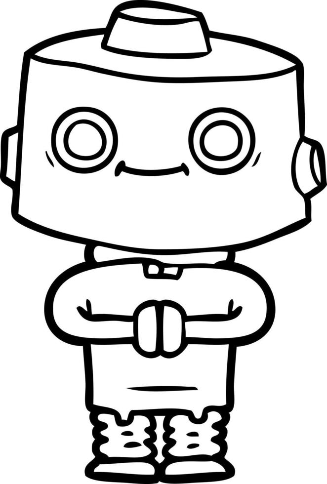 robot de dessin animé de vecteur