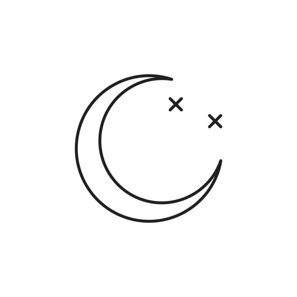 vecteur de lune pour la présentation de l'icône du symbole du site Web