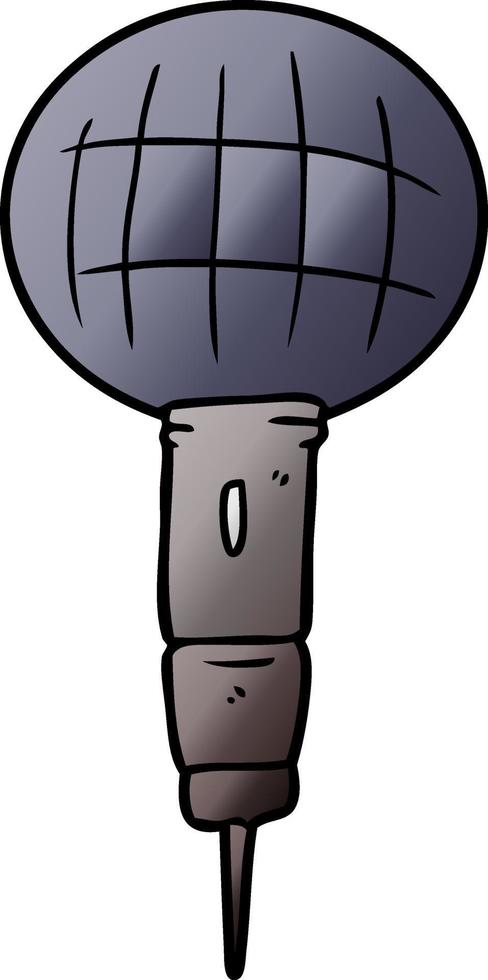 dessins de microphone de dessin animé doodle vecteur