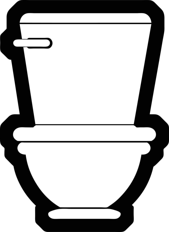 illustration d'icône vectorielle d'une toilette vecteur