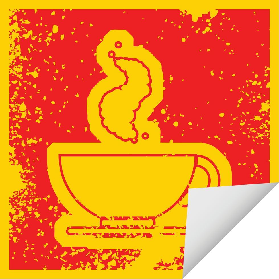 illustration d'icône vectorielle d'une tasse de café chaud vecteur