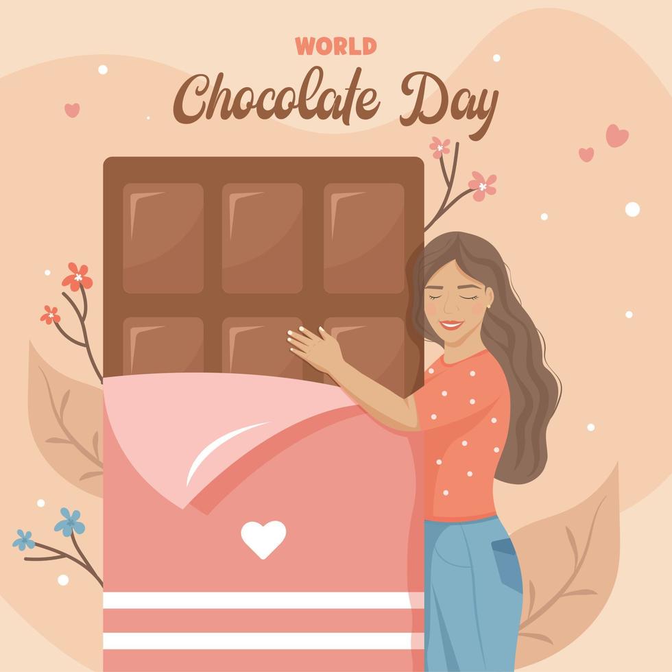 illustration de la journée mondiale du chocolat vecteur