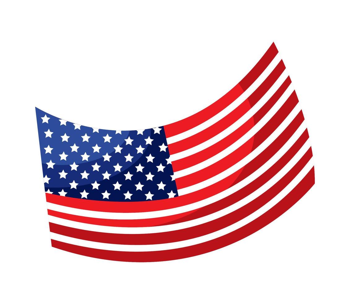 emblème du drapeau américain vecteur
