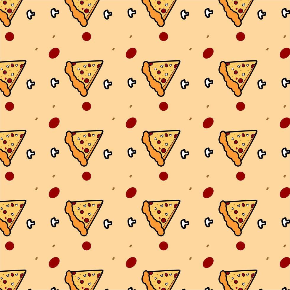 vecteur pizza malbouffe couleur motif décoratif