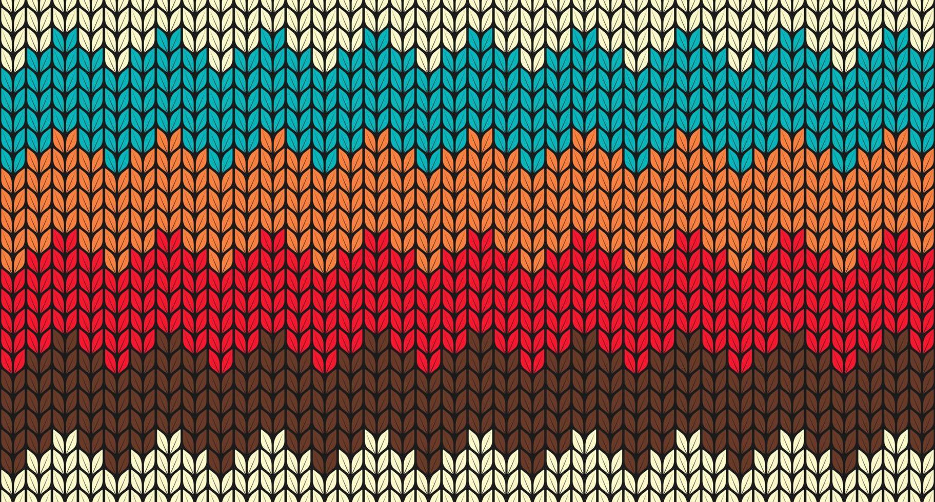 couleur de motif sans couture tricoté traditionnel. textures tricotées colorées. illustration vectorielle. vecteur