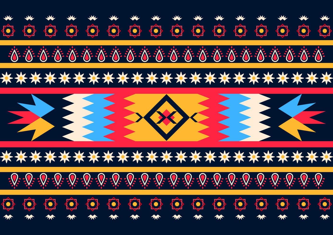motif géométrique coloré, style de texture ethnique tribal, conception pour l'impression sur les produits, arrière-plan, écharpe, vêtements, emballage, tissu, illustration vectorielle. vecteur