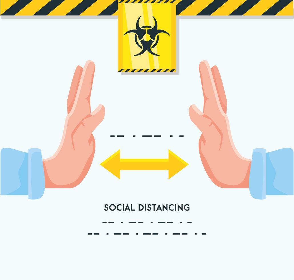 infographie pour se tenir à distance des gens vecteur