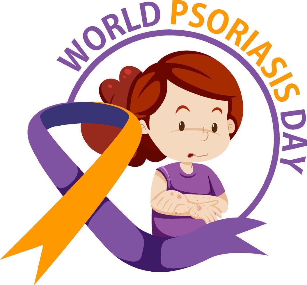 conception de bannière de la journée mondiale du psoriasis vecteur