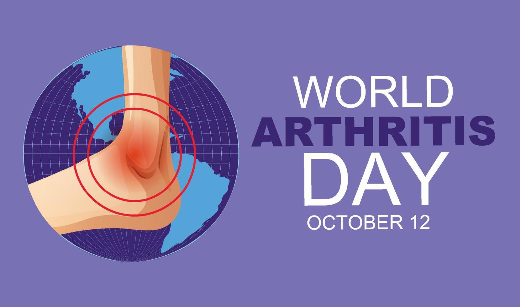 conception d'affiche de la journée mondiale de l'arthrite vecteur