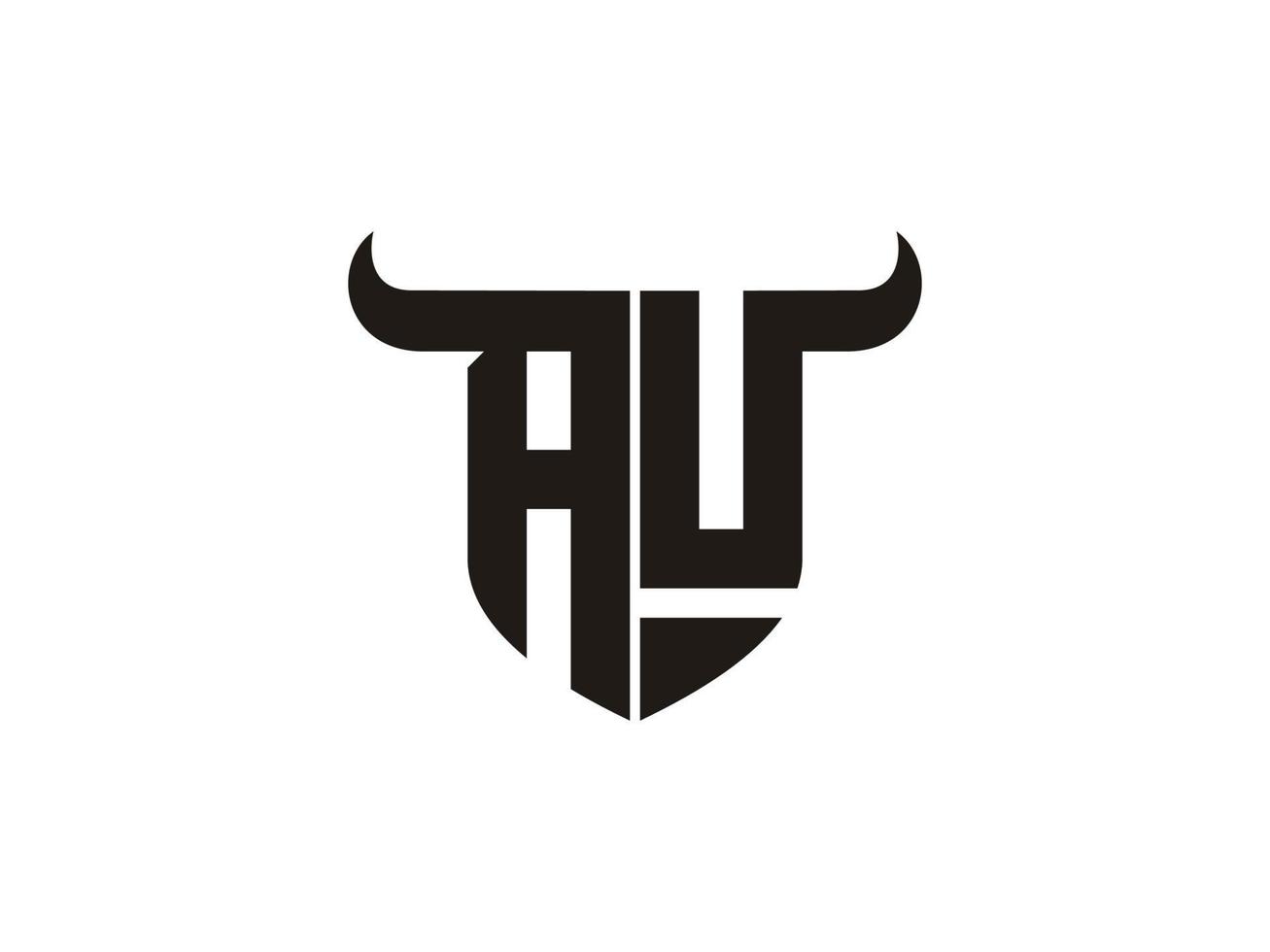 création initiale du logo au taureau. vecteur