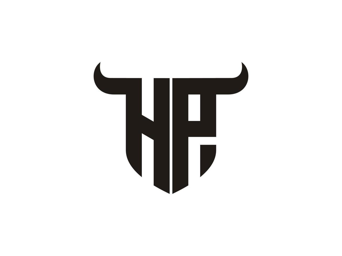 conception initiale du logo hp bull. vecteur