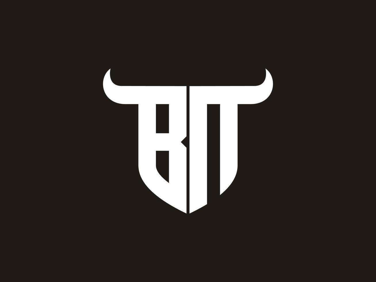 création initiale du logo bn bull. vecteur