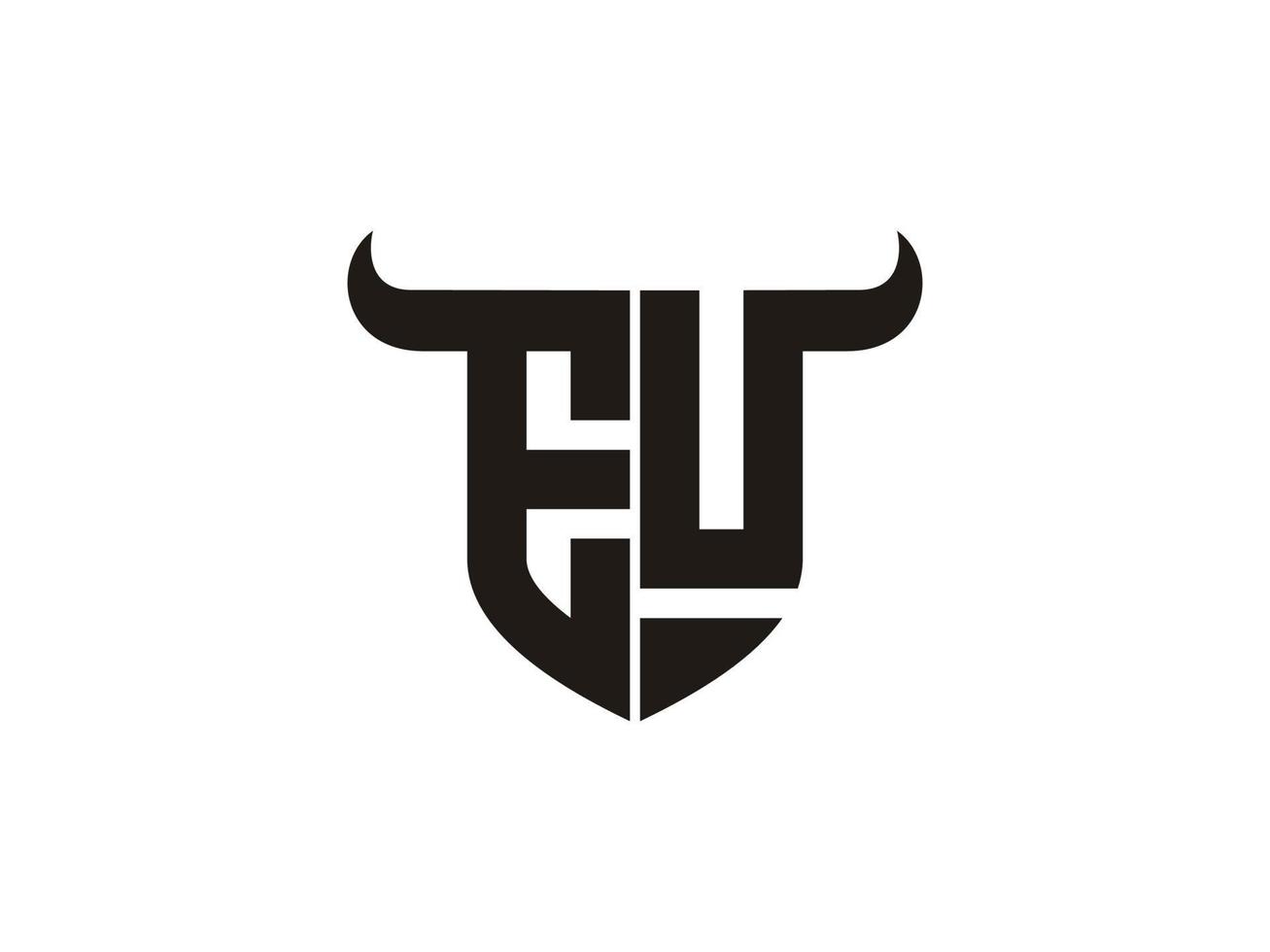 conception initiale du logo du taureau de l'ue. vecteur