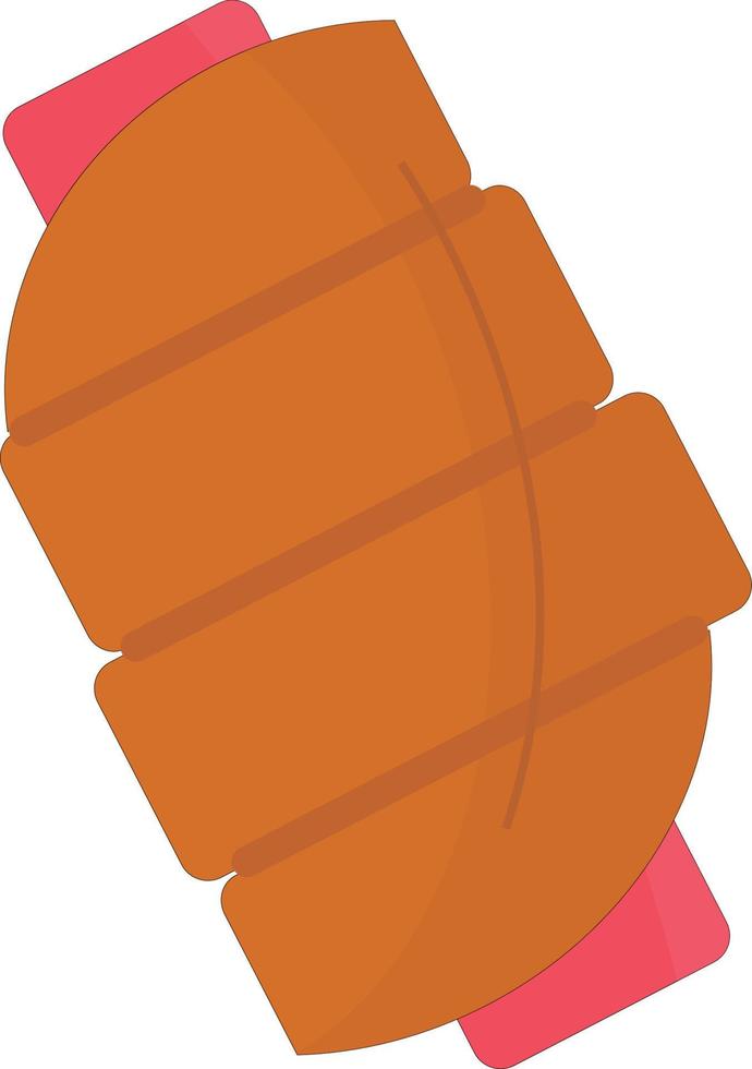 pain au jambon, illustration dans un style dessin animé. logo pour cafés, restaurants, cafés, restauration. vecteur