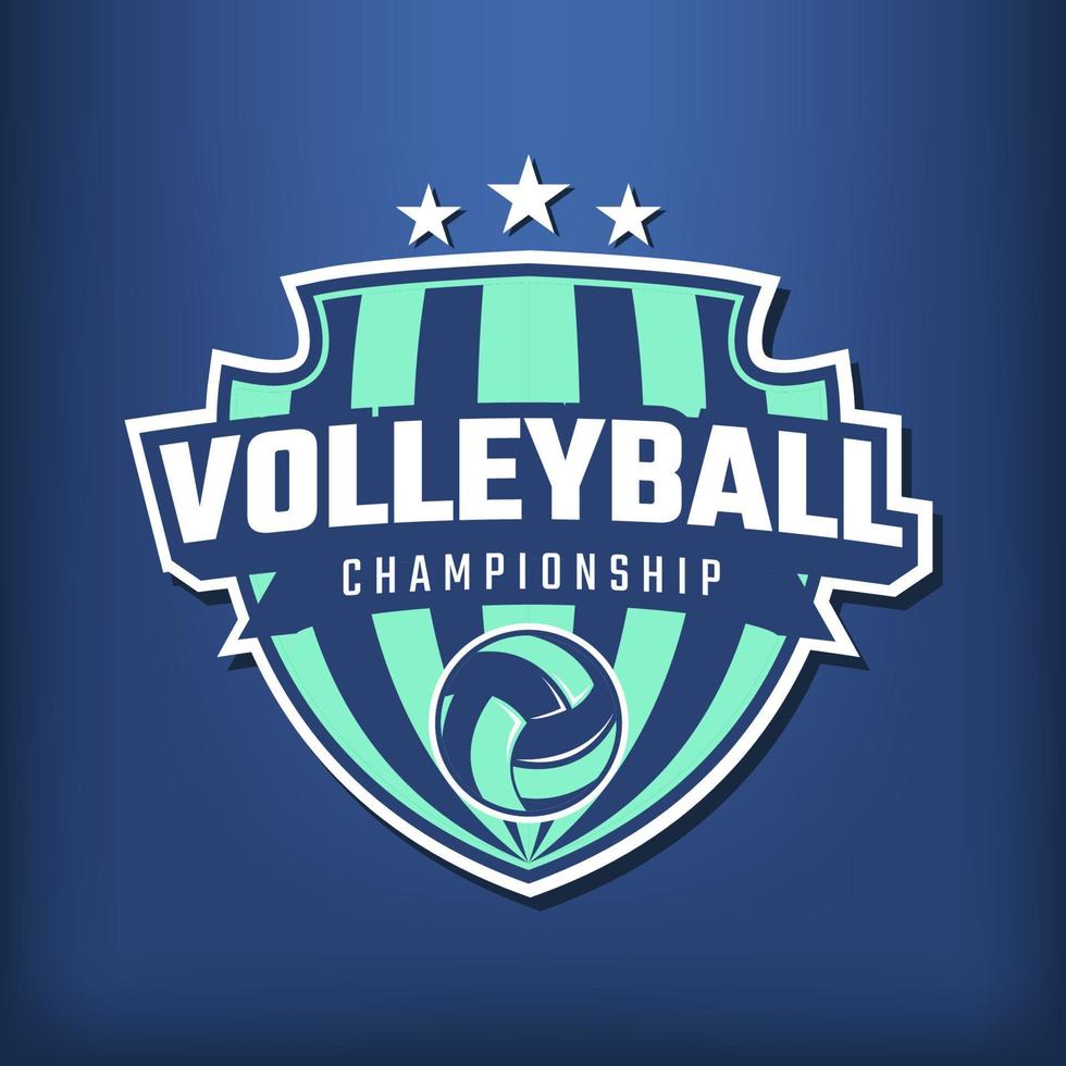 logo élégant du club de volley-ball vecteur