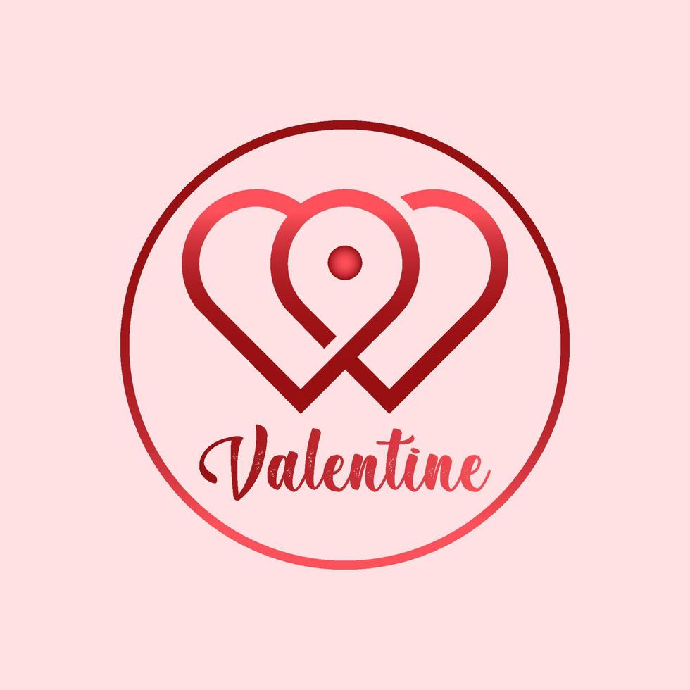 vecteur de conception de logo saint valentin