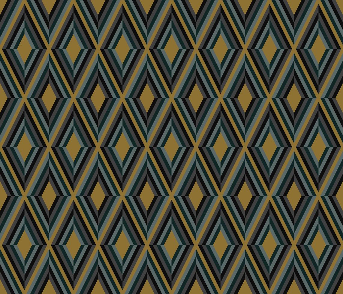 motif de fond en forme de losange sans soudure or gris noir vecteur