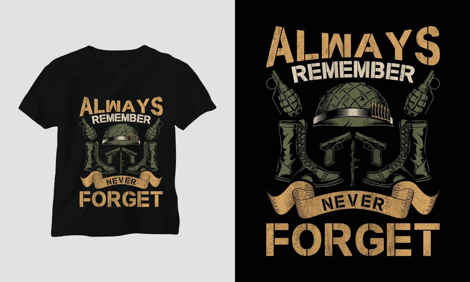 modèle de conception de t-shirt de la journée des anciens combattants vecteur