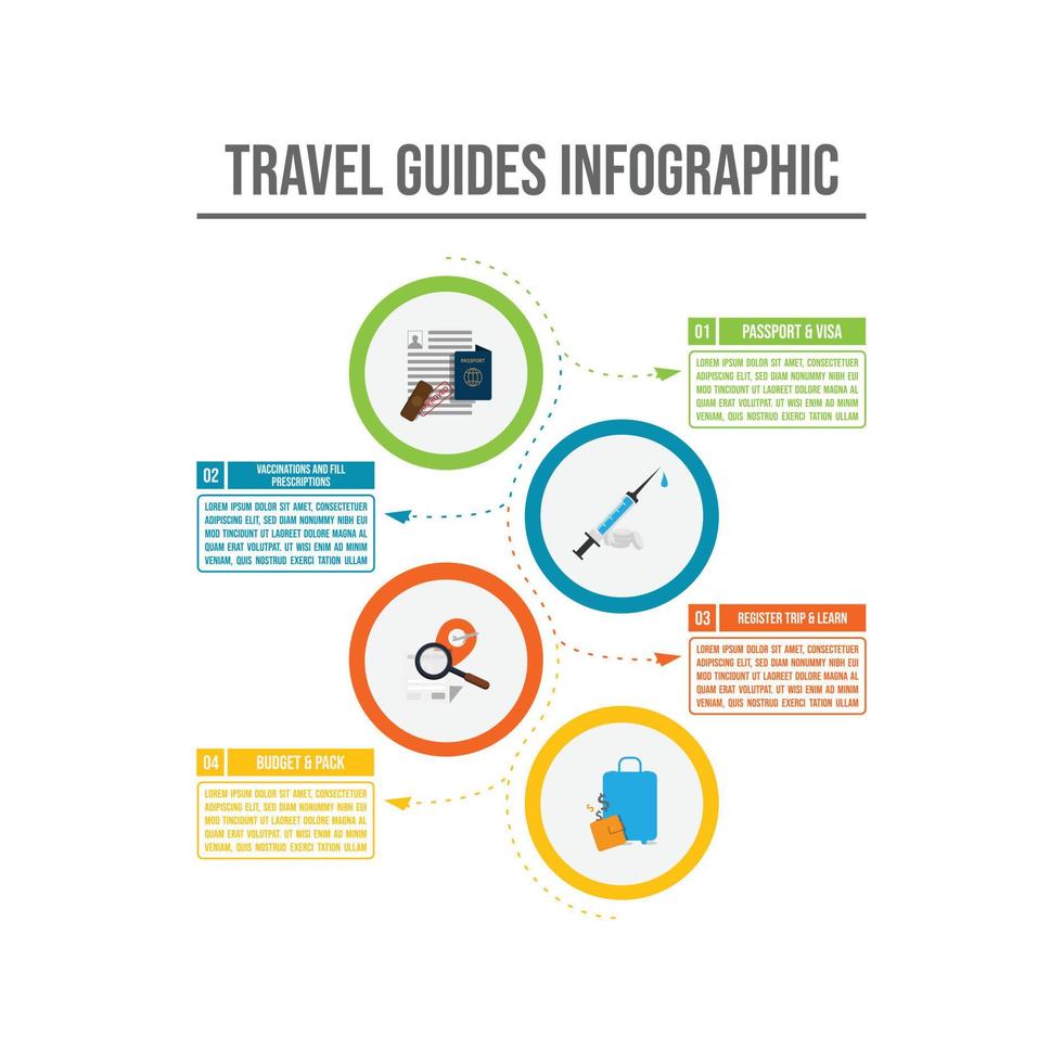 guides de voyage vecteur infographique