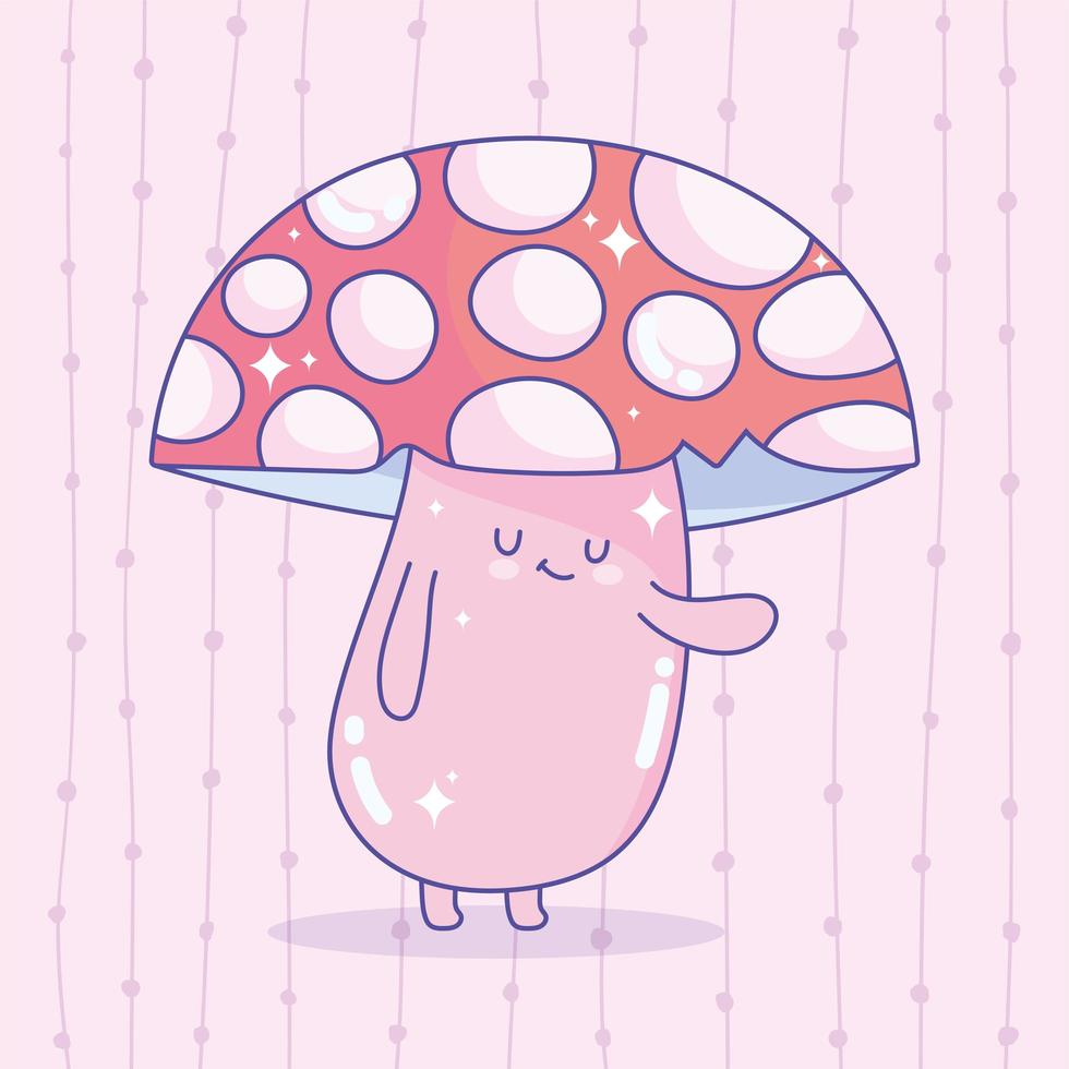 personnage de champignon de dessin animé mignon vecteur