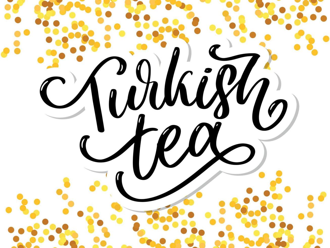 traditions turques de la cérémonie du thé. l'heure du thé. éléments décoratifs pour votre conception. illustration vectorielle avec coupe orientale sur fond blanc. vecteur