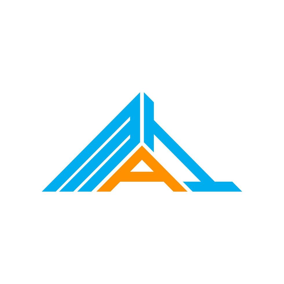 conception créative du logo lettre mai avec graphique vectoriel, logo mai simple et moderne en forme de triangle. vecteur
