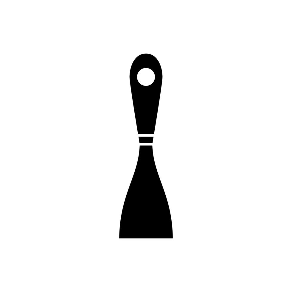 icône de grattoir dans le style d'art en ligne. illustration vectorielle de spatule. vecteur