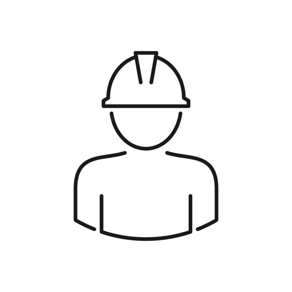 conception plate d'icône de travailleur de la construction. illustration vectorielle. vecteur