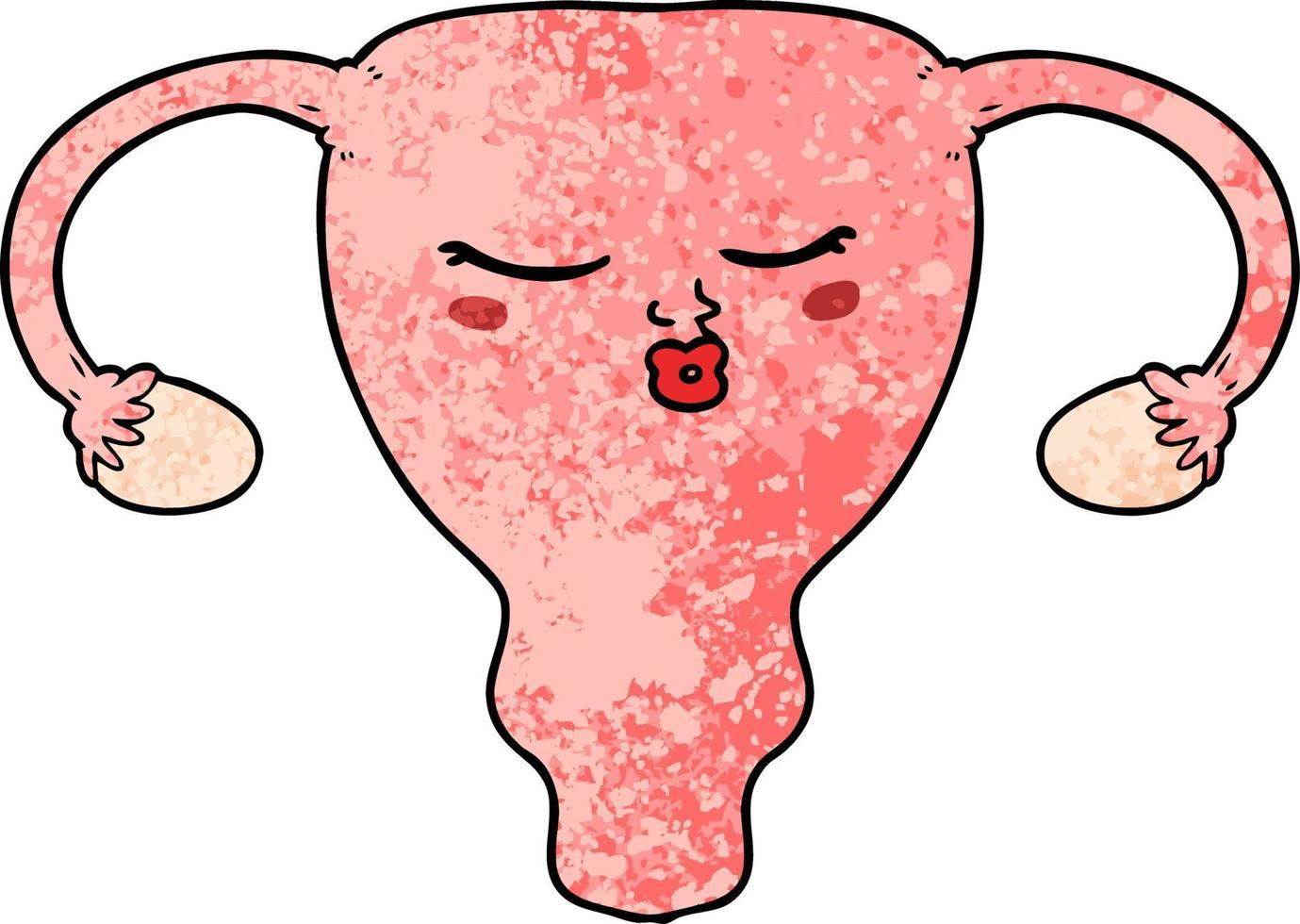 personnage de dessin animé de l'utérus vecteur