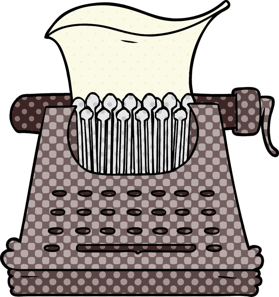 machine à écrire de dessin animé vecteur