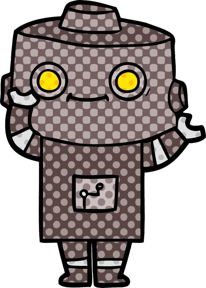 robot de personnage de dessin animé doodle vecteur